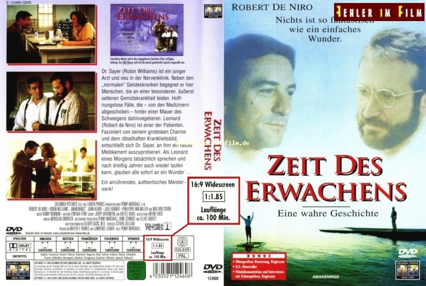 Zeit Des Erwachens Fehler Auf Dvd Cover Schriftliches Filmfehler Wir Sehen Alles